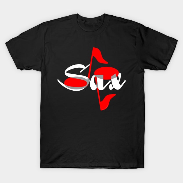 White Sax Red Notes T-Shirt by Barthol Graphics